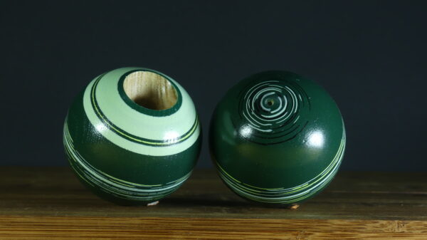 Tama line VERDE MILITAR  de madera de fresno  y bambú para kendama - Imagen 5