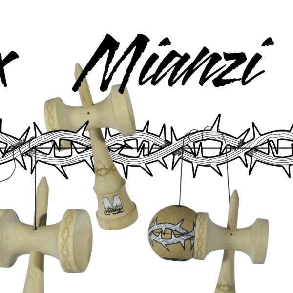 Kendama Mianzi x Tufer – 2nd Shape Maple & Beech Antiskid - Imagen 2