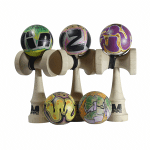 Kendama Urban Series – Tamas Graffiti Pintadas a Mano | Gomu Clear | Beech o Maple Second Shape