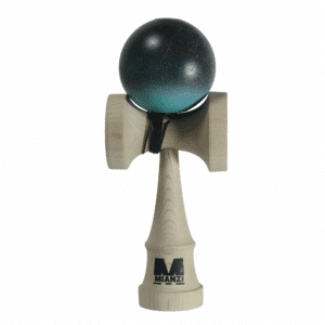 Kendama  NEBULA Azul y Negro   – Pintado a mano con  nuevo acabado Gomu Clear