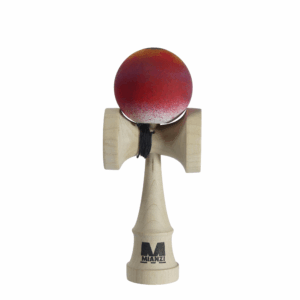 Kendama  NEBULA Rojo ,Blanco y Amarillo   – Pintada a mano con  nuevo acabado Gomu Clear