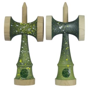 Nebula Ken Verde – Ken de Kendama Pintado a Mano · Second Shape