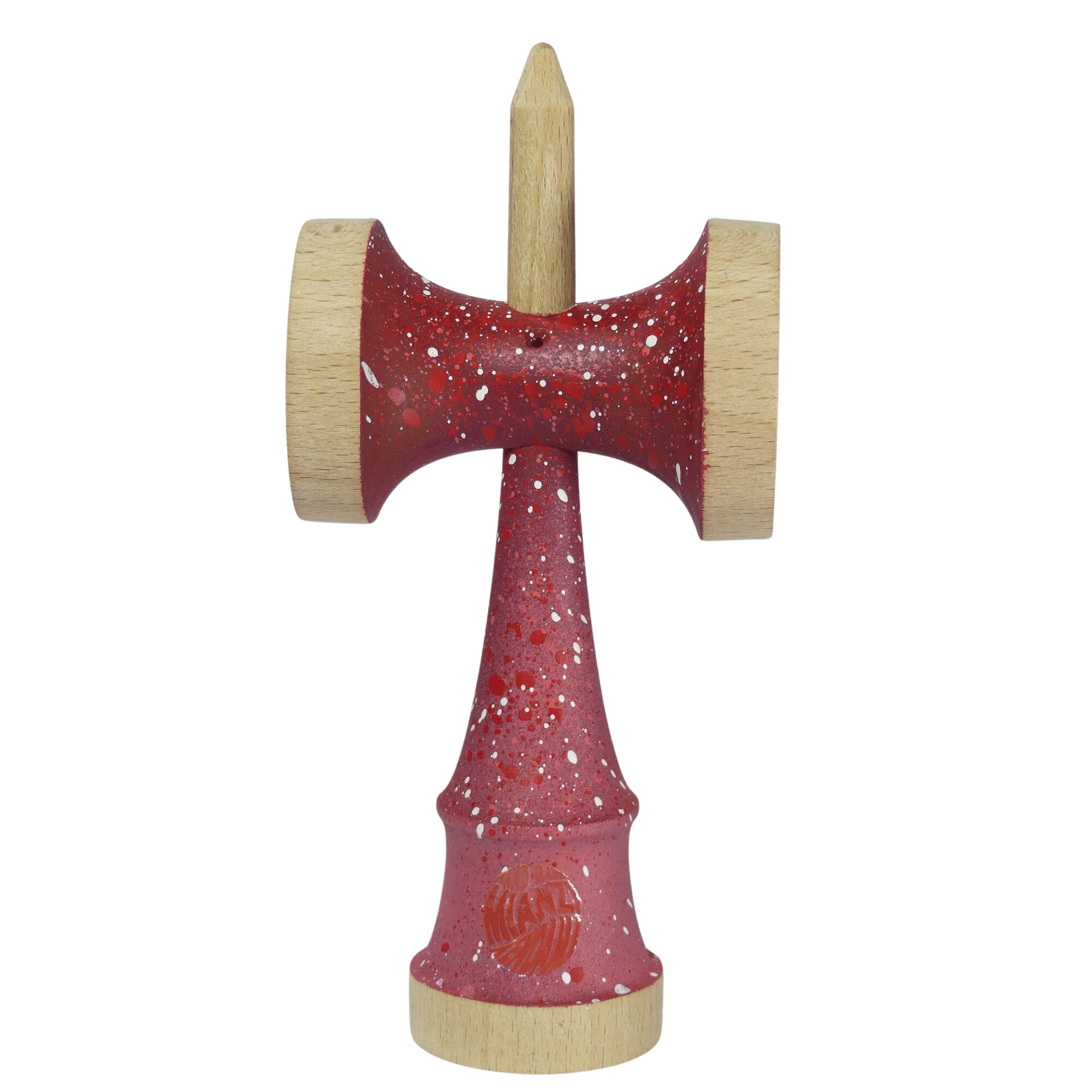 Nebula Ken Rojo – Ken de Kendama Pintado a Mano · Second Shape – vista 6