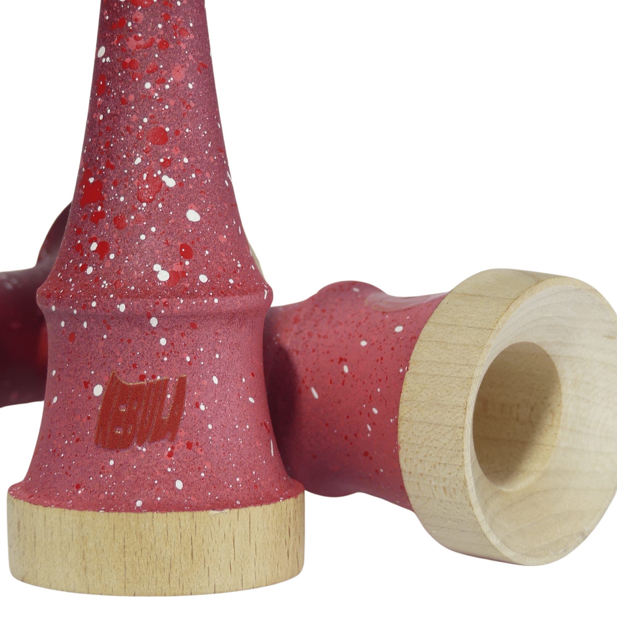 Nebula Ken Rojo – Ken de Kendama Pintado a Mano · Second Shape – vista 9