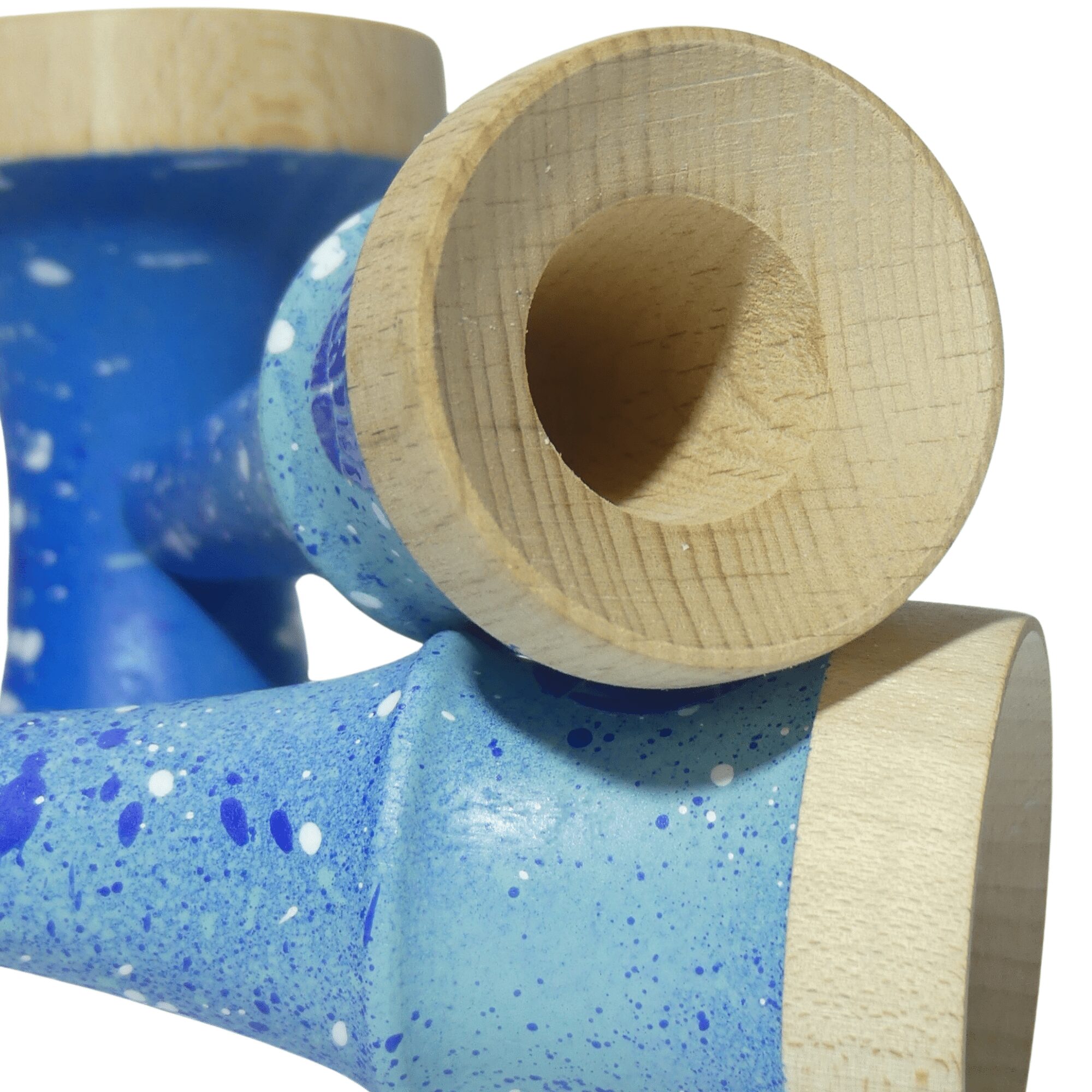Nebula Ken Azul – Ken de Kendama Pintado a Mano · Second Shape – vista 10