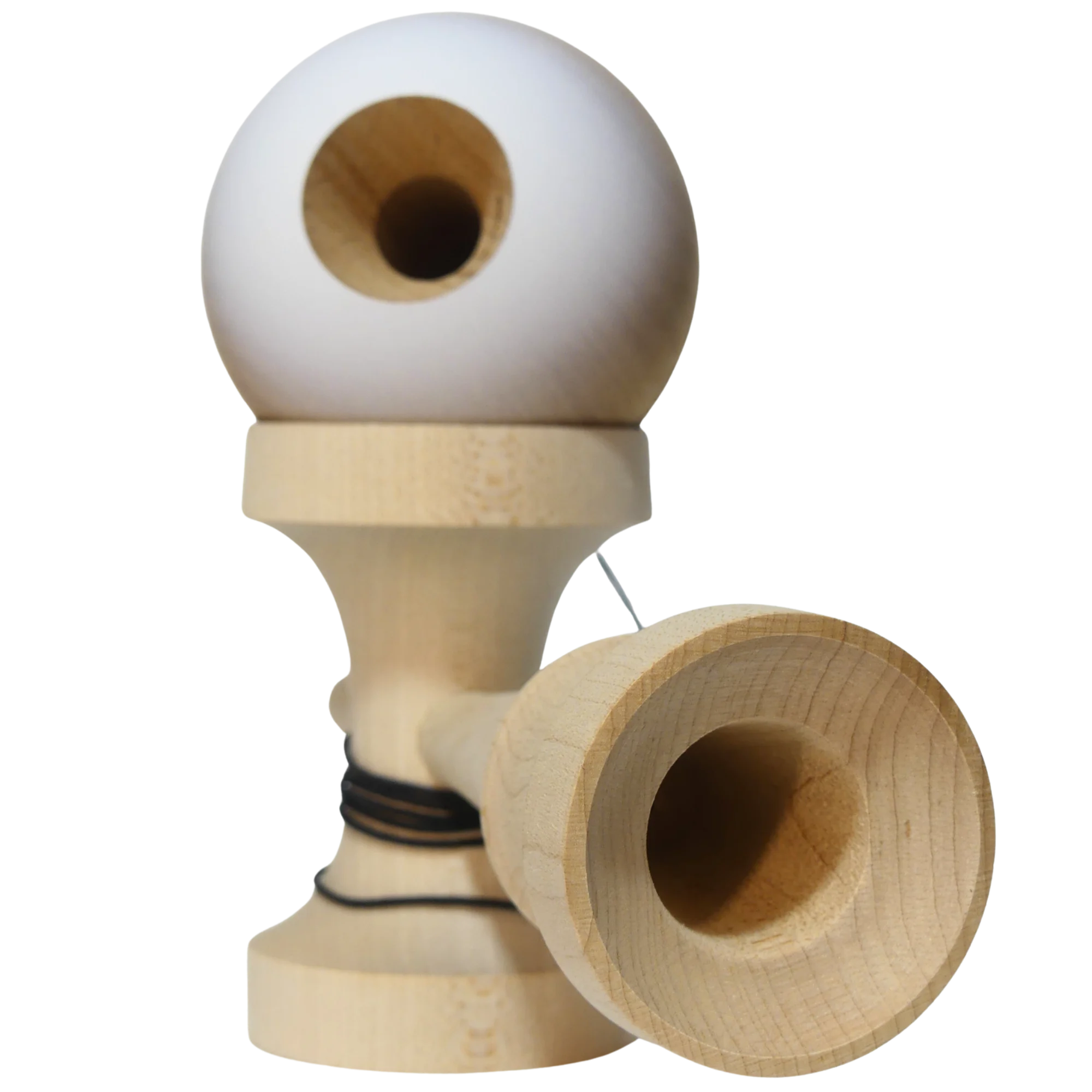 Kendama Shadow v.1 Blanco – Acabado Anti-Skid · 2nd Shape – vista 4