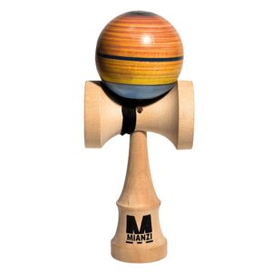 Kendama de Madera Pintado a Mano – Naranja y Azules