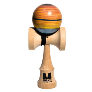 Kendama de Madera Pintado a Mano – Naranja y azules| Mianzi