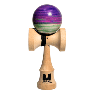Kendama de Madera Pintado a Mano – Morado y verde  | Mianzi