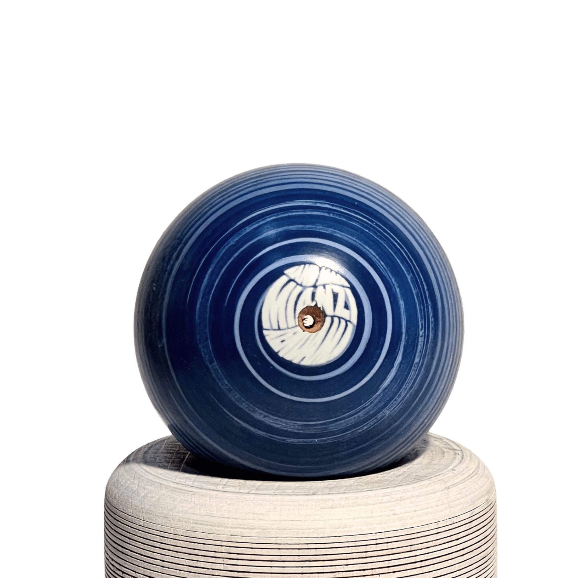 Kendama de Madera Pintado a Mano – Azul Lineal – vista 6