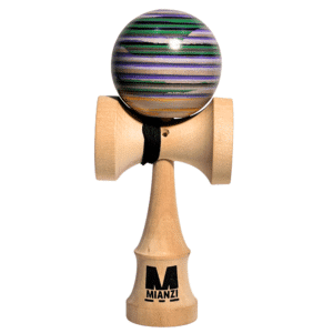 Kendama de Madera Pintado a Mano – Lila verde | Mianzi