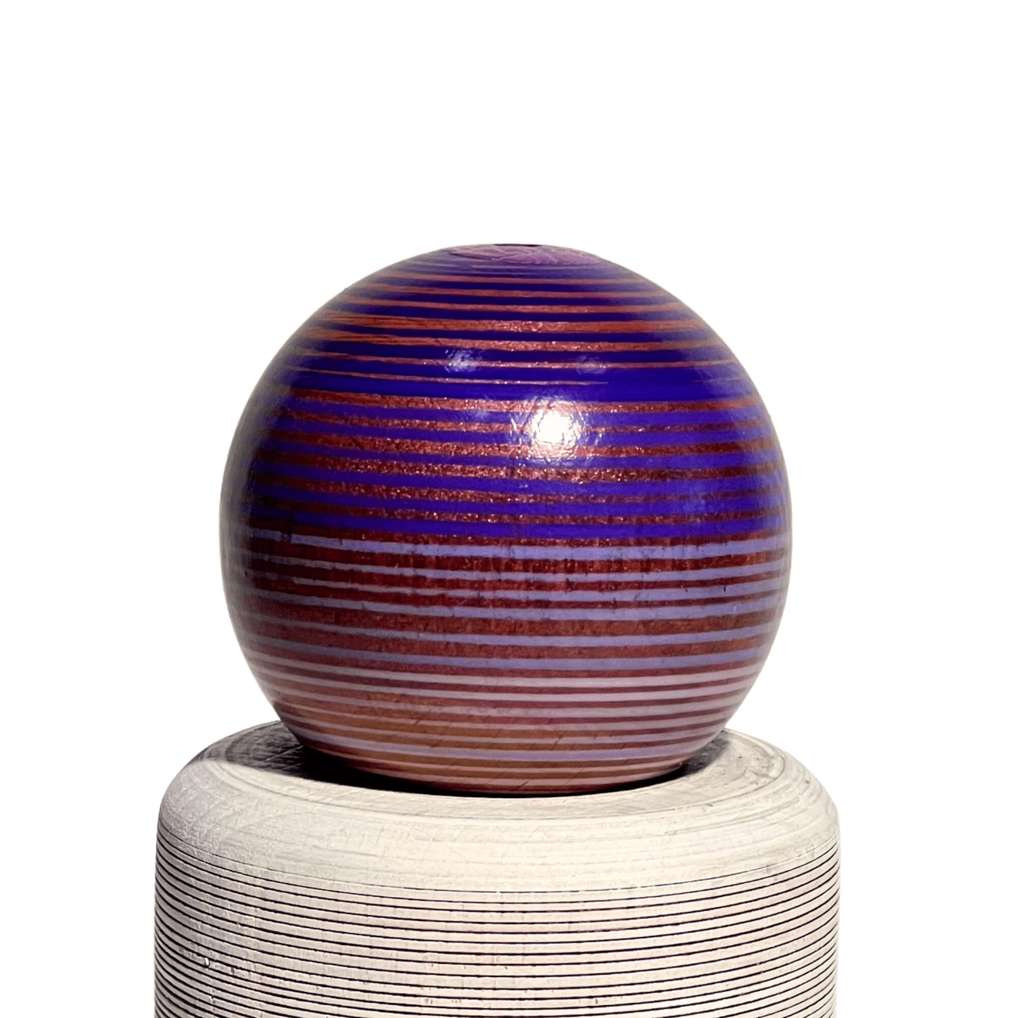 Kendama de Madera Pintado a Mano – Morado Lineal – vista 6