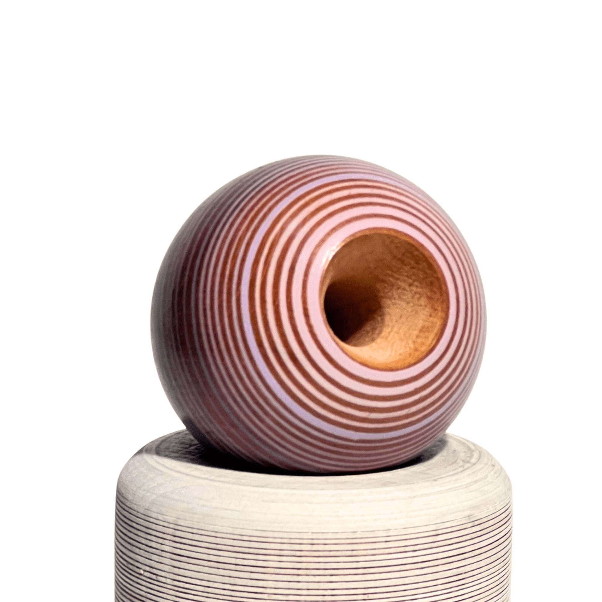 Kendama de Madera Pintado a Mano – Morado Lineal – vista 5