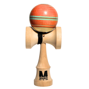 Kendama de Madera Pintado a Mano – Naranja  y Amarillo| Mianzi