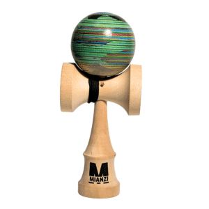 Kendama de Madera Pintado a Mano – verde lineal| Mianzi
